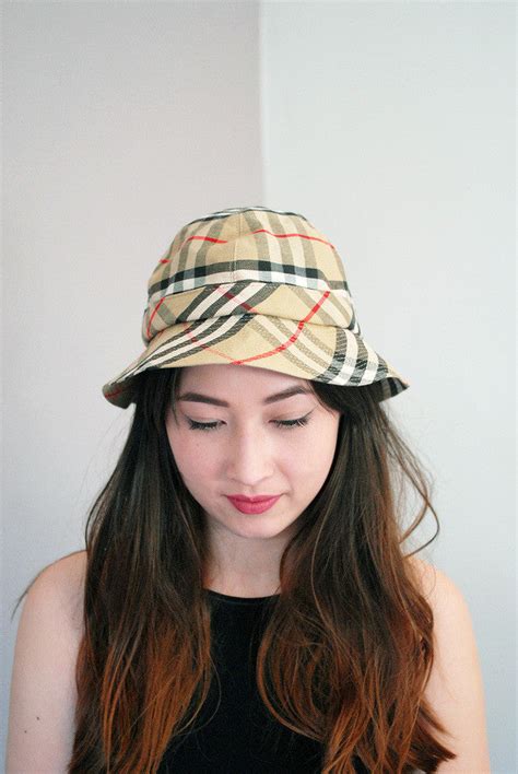 burberry nova check bucket hat|vintage check bucket hats.